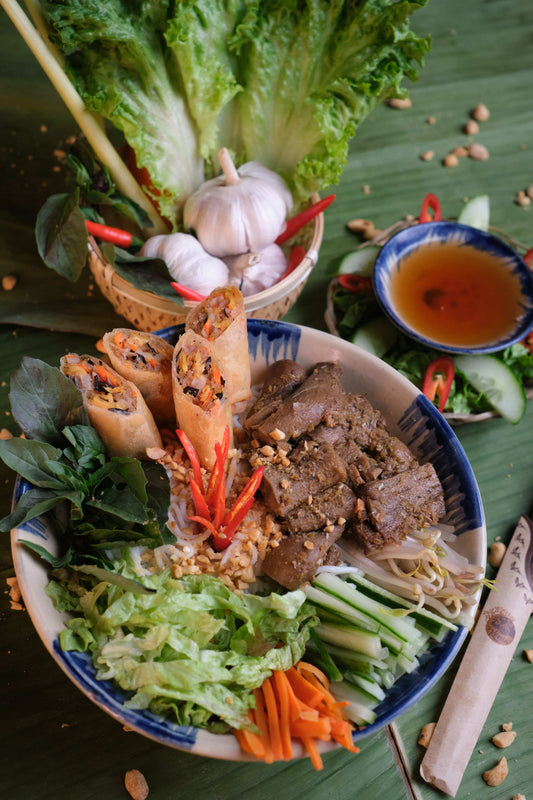 Bún thịt nướng chay- Vegetarian Grilled Meat Vermicelli